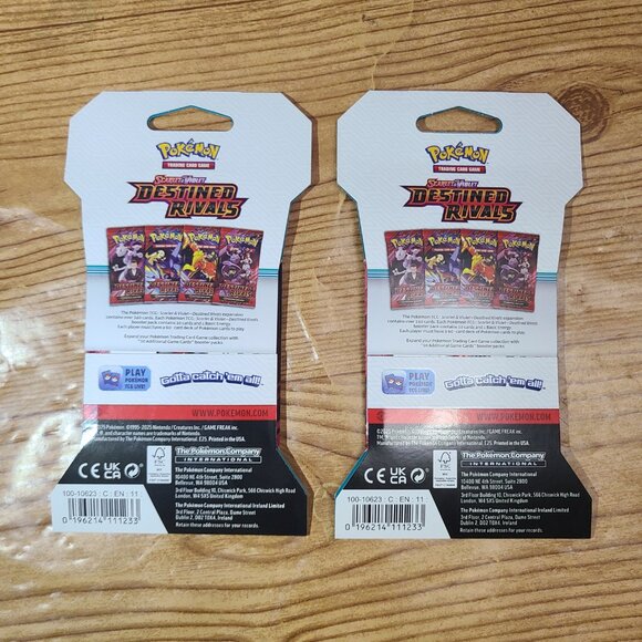 Pokemon Destined Rivals Booster Packs (X2) NEW - Picture 2 of 2